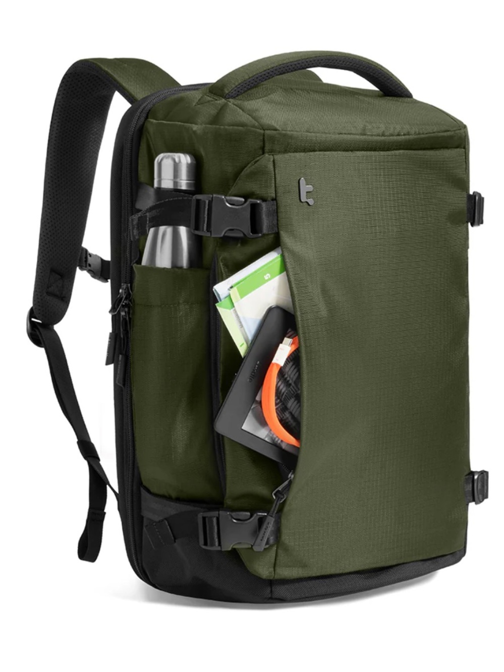 NWT TOMTOC Navigator-T66 Liteway Travel Backpack 40L - Olive Green - Picture 8 of 16